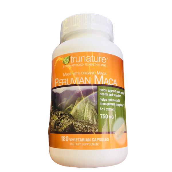 VIÊN UỐNG TĂNG CƯỜNG SỨC KHỎE SINH LÝ NAM NỮ TRUNATURE PERUVIAN MACA 750MG - 180 VIÊN