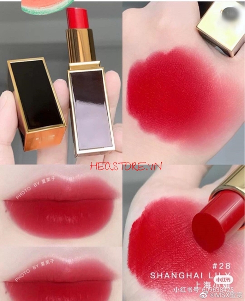 SON TOM FORD LIP COLOR SATIN MATTE  #28 SHANGHAI LILY (Màu đỏ tươi) |  Hàng Xách Tay Giá Tốt HeaStore