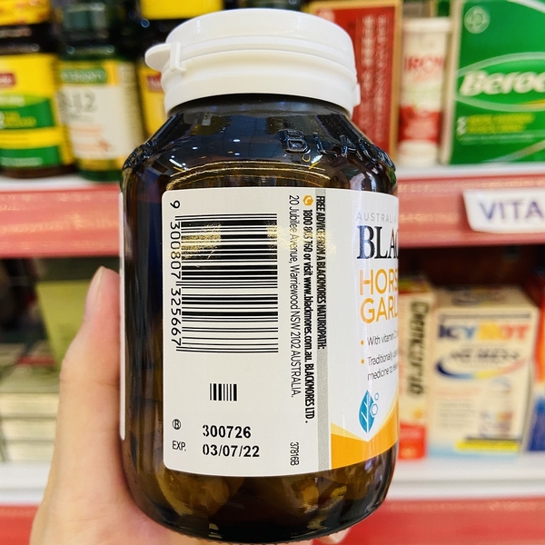 VIÊN UỐNG ĐIỀU TRỊ CẢM LẠNH BLACKMORES HORSERADISH GARLIC C 90V(2/2026)