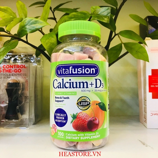 KẸO DẺO VITAFUSION BỔ SUNG CANXI VÀ D3 BONE&TEETH SUPPORT -100 VIÊN