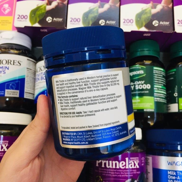 VIÊN UỐNG GIẢI ĐỘC GAN WAGNER MILK THISTLE ONE A DAY 50,000MG - 60V