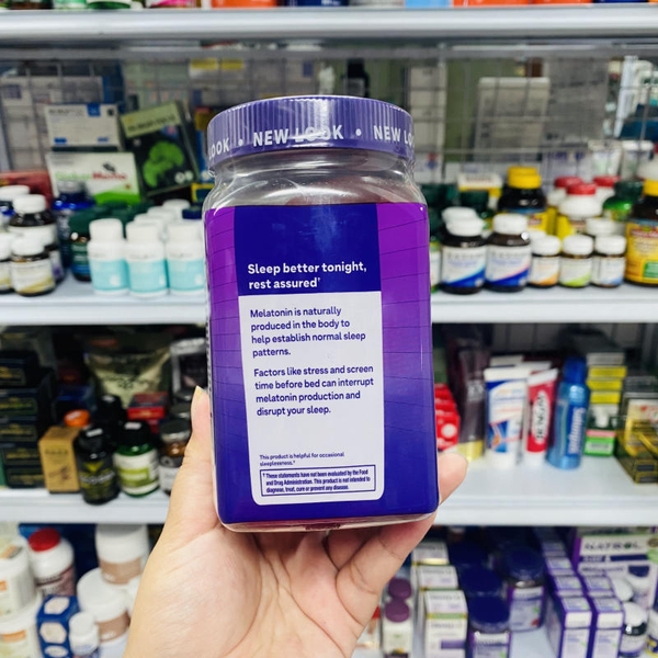 KẸỌ DẺO GIÚP NGỦ NGON NATROL MELATONIN 5 MG SLEEP 180 VIÊN VỊ DÂU