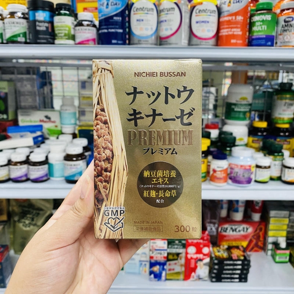 VIÊN UỐNG HỖ TRỢ ĐIỀU TRỊ TAI BIẾN NICHIEI BUSSAN NATTOKINASE PREMIUM 10,000FU - 300 VIÊN