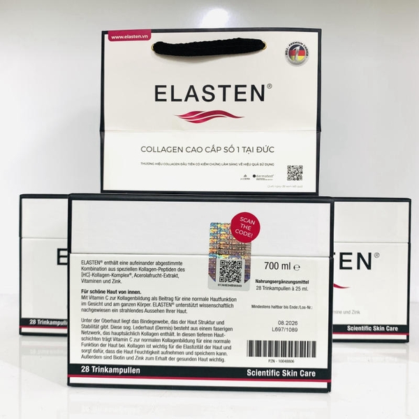 COLLAGEN DẠNG NƯỚC ELASTEN NHẬP KHẨU ĐỨC - 25ML *28 ỐNG