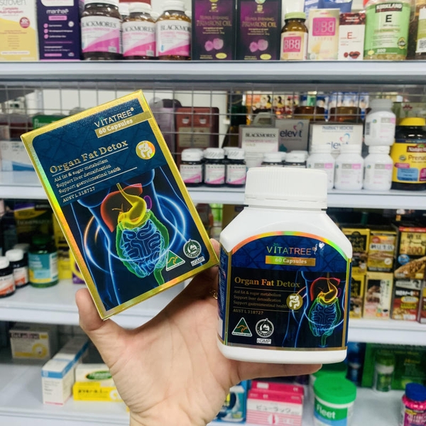 VIÊN UỐNG HỖ TRỢ THẢI ĐỘC MỠ NỘI TẠNG VITATREE ORGAN FAT DETOX - 60 VIÊN