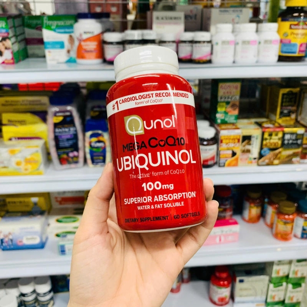 VIÊN UỐNG BỔ TIM QUNOL MEGA COQ10 UBIQUINOL 100MG 60 VIÊN