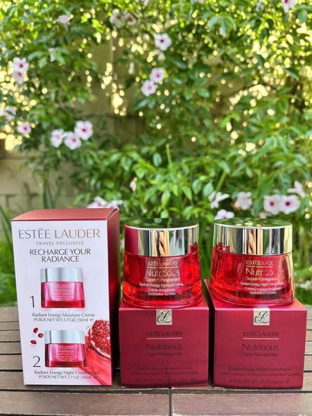 SET DƯỠNG SÁNG DA LỰU ĐỎ ESTEE LAUDER NGÀY VÀ ĐÊM 50ML