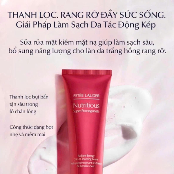 SỮA RỬA MẶT LỰU ĐỎ ESTEE LAUDER PURIFIES SKIN 2 WAYS 125ML