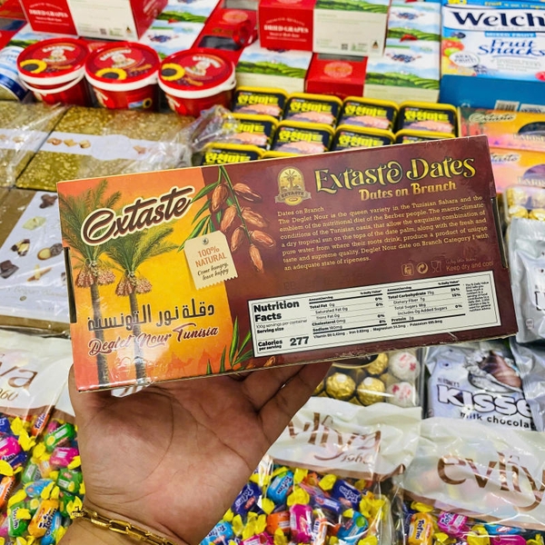 CHÀ LÀ KHÔ NGUYÊN CÀNH EXTASTE DATES DEGLET NOUR TUNISIA - 500G 12/2025