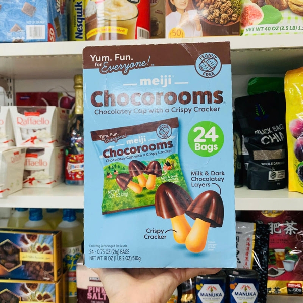 BÁNH NẤM SOCOLA SỮA MEJI CHOCOROOMS - 510G