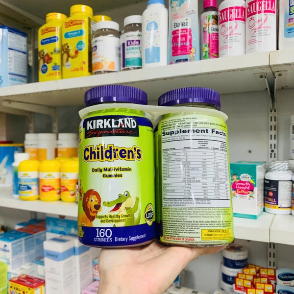 KẸO DẺO CHO BÉ KIRKLAND CHILDREN'S DAILY MULTIVITAMIN GUMMIES - 160 VIÊN