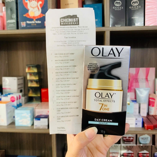 KEM DƯỠNG NGÀY NGỪA LÃO HOÁ OLAY TOTAL EFFECTS 7 IN ONE GENTLE 50G