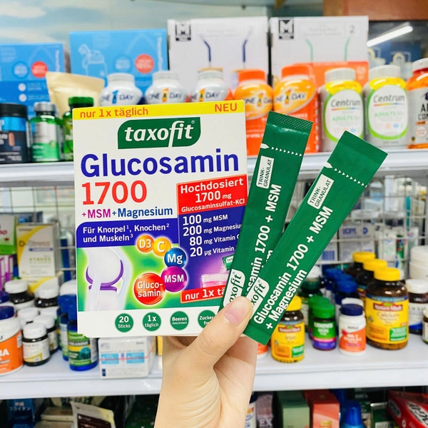BỔ XƯƠNG KHỚP TAXOFIT GLUCOSAMIN 1700 MSM MAGNESIUM 20 GÓI
