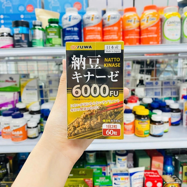 VIÊN UỐNG MẦM ĐẬU TƯƠNG PHÒNG CHỐNG ĐỘT QUỴ NATTO KINASE 6000FU YUWA- 60 VIÊN