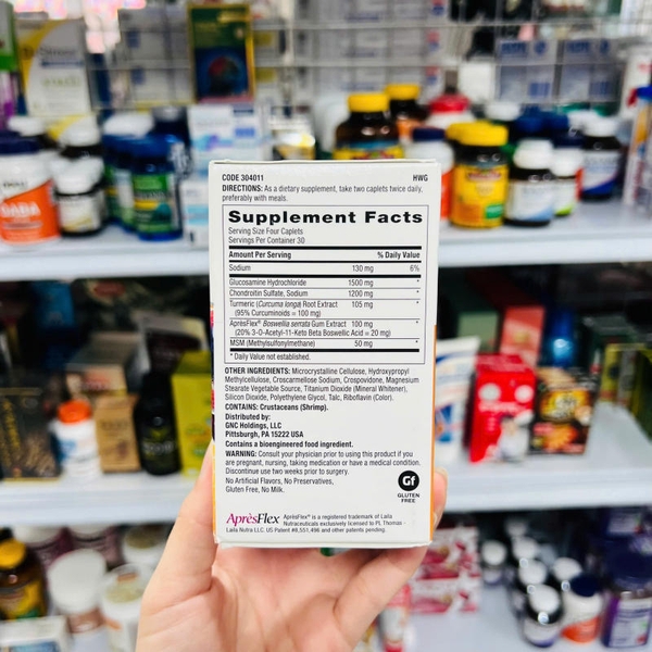 VIÊN UỐNG HỖ TRỢ SỤN KHỚP GNC TRIFLEX FAST-ACTING - 120 VIÊN 30 NGÀY (1/2028)