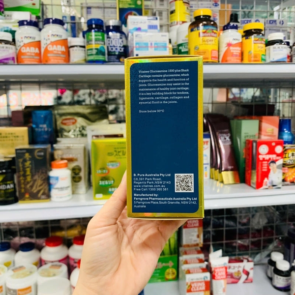 VIÊN UỐNG BỔ KHỚP VITATREE GLUCOSAMINE 1500 PLUS SHARK CARTILAGE- 100 VIÊN