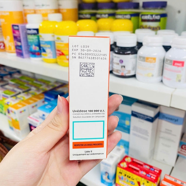 VITAMIN D3 UVEDOSE 100.000IU PHÁP - BỔ SUNG VITAMIN D, TĂNG HẤP THU CANXI