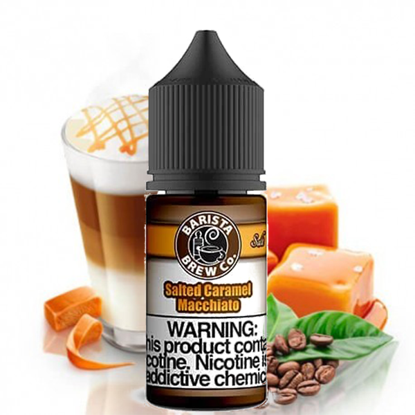 Salt Nic Barista Brew Co. Salted Caramel Macchiato 30ml USA 100% |  Vape87.com