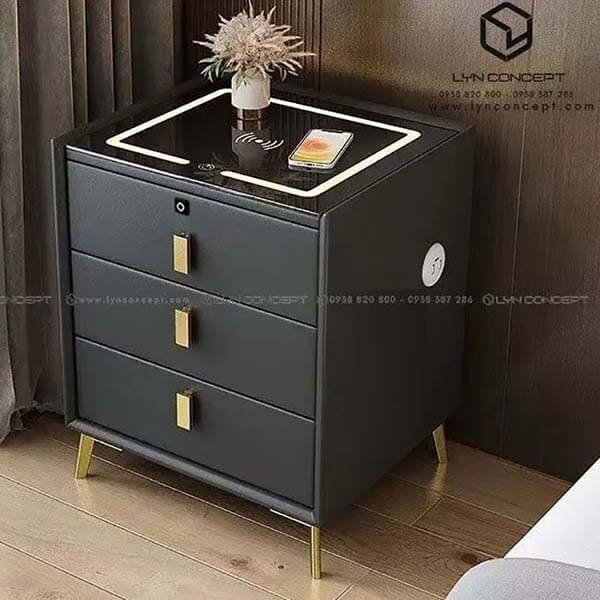 Tab Đầu Giường Sạc Thông Minh Khóa Vân Tay - TĐG52.2