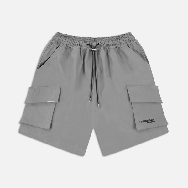 CARGO NYLON SHORTS GREY