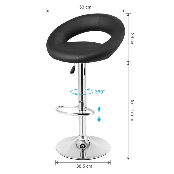 Ghế quầy bar PV312 14 Ghế bar nệm da chân cao – Mã: 425 Khang Gia Furniture
