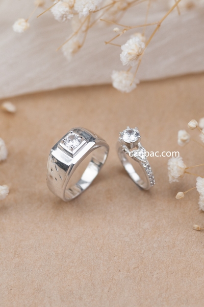 Nhẫn đôi bạc ta Kafura Couple Rings (322)