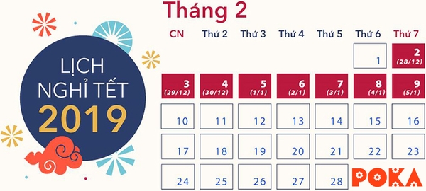 Thông báo lịch nghỉ Tết Nguyên Đán Kỷ Hợi 2019