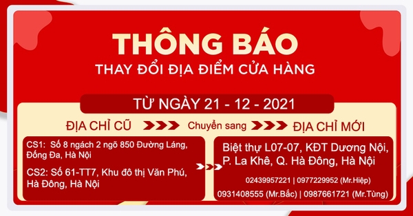 (Thông báo) Thay đổi địa điểm tổng kho bếp nướng than hoa