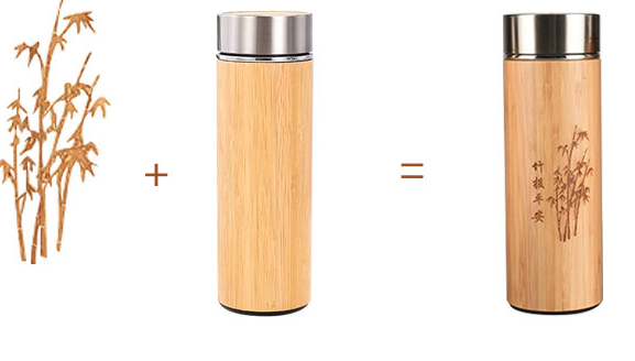 Bình Giữ Nhiệt B006 Bằng Tre Bamboo Cup - Khắc Logo Quà Tặng Quà tặng công nghệ doanh nghiệp