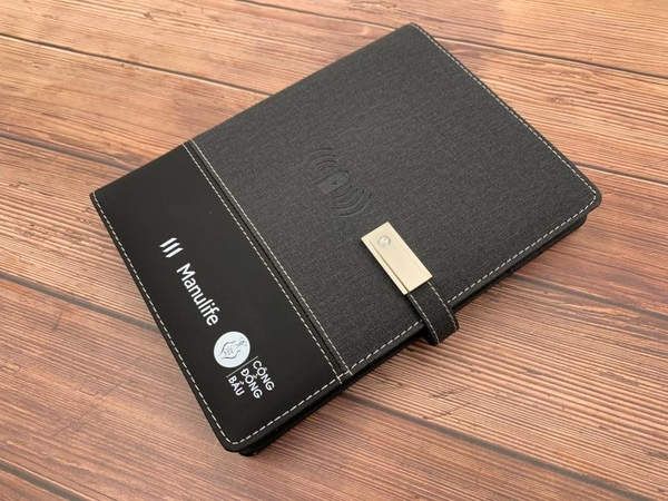 Sổ Sạc Dự Phòng 8000mAh - Notebook Powerbank Quà tặng công nghệ doanh nghiệp