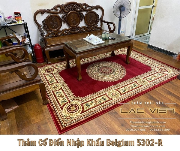 Với mẫu thảm hoa văn cổ điển Belgium 5302-R, bạn sẽ được trải nghiệm một sản phẩm thảm trải sàn chất lượng hàng đầu. Với thiết kế hoa văn cổ điển đẹp mắt, những chiếc thảm này sẽ trang trí cho căn phòng của bạn một cách tuyệt vời. Chất liệu cao cấp cùng với độ bền cao giúp mang lại sự thoải mái và tiện ích cho cuộc sống của bạn.