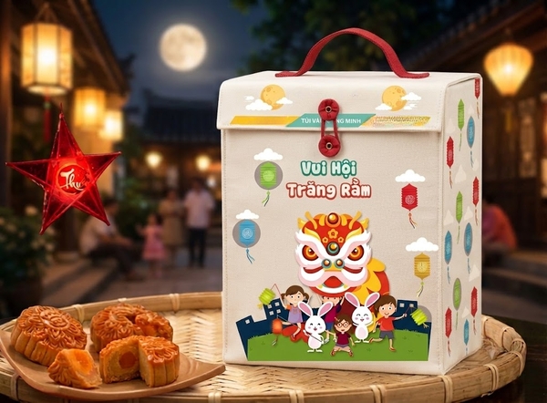 Kiểu dáng túi vải trung thu có nắp
