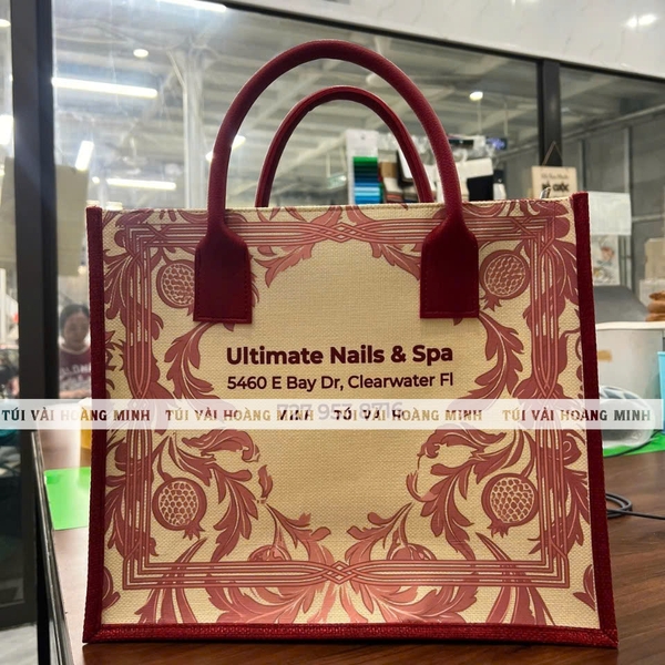 tui-vai-linen-in-logo-ultimate-nails-spa-thiet-ke-sang-trong-dam-chat-thuong-hie