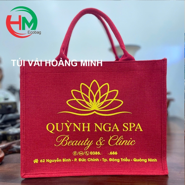 tui-vai-linen-cao-cap-in-logo-quynh-nga-spa-beauty-clinic