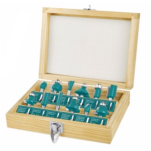 TACSR1121 - Bộ 12 mũi phay gỗ (8mm) Total