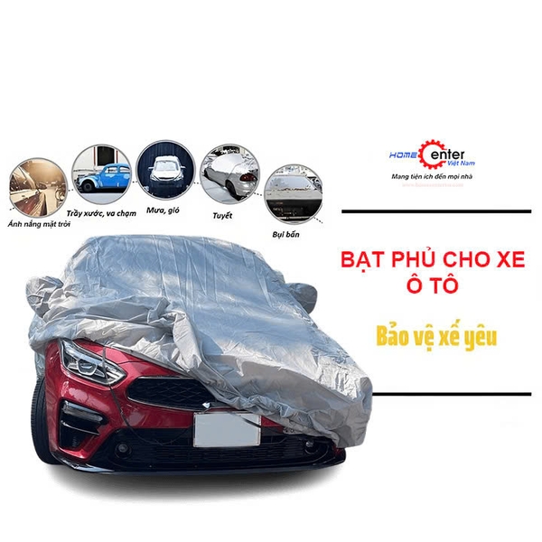 Bạt che xe ô tô Kia Soluto - Bạt trùm xe hơi - và cho các dòng xe hơi có kích thước tương đương