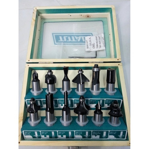TACSR0102121 - Bộ 12 mũi phay gỗ 1/2