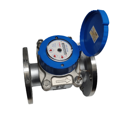 DN65 - Đồng hồ nước Komax thân inox DN65 nối bích - Có hiệu chuẩn