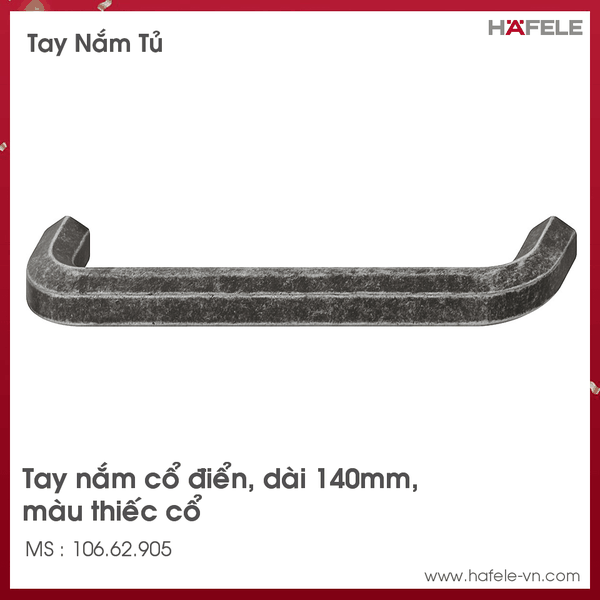 Tay Nắm Tủ 140mm H1710 Hafele - 106.62.905