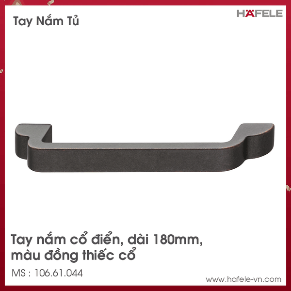 Tay Nắm Tủ 180mm H1530 Hafele - 106.61.044