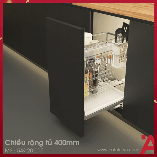 Bộ Đựng Dao Thớt Chai Lọ Sonata 400mm Cucina - 549.20.015