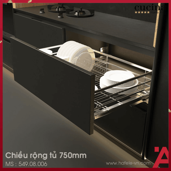 Rổ Đựng Chén Đĩa Cappella 750mm Cucina  - 549.08.006