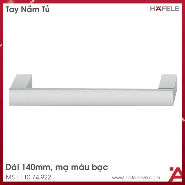 Tay Nắm Nhôm 140mm Hafele - 110.74.922