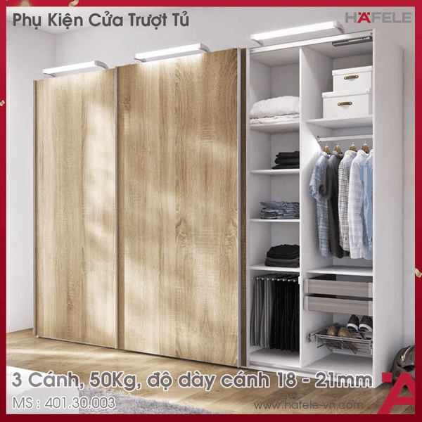 Phụ Kiện Cửa Trượt Tủ Slido Classic 50 IF Hafele - 401.30.002
