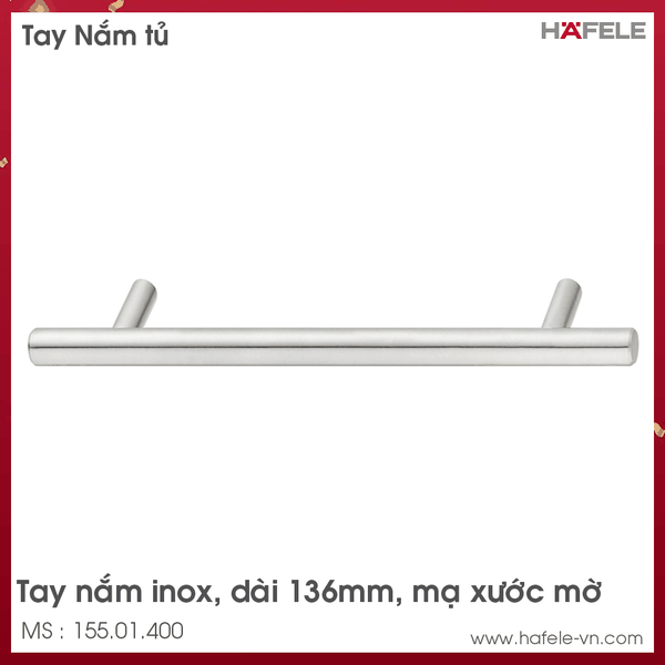 Tay Nắm Inox 136mm Hafele - 155.01.400