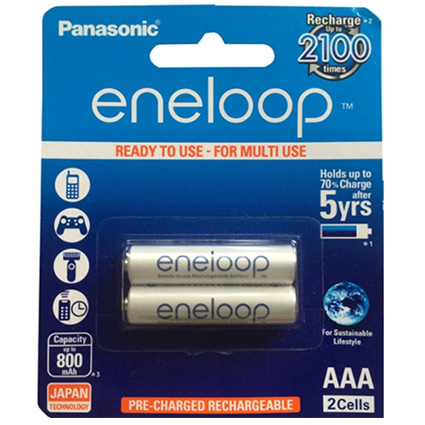 Pin sạc Panasonic Eneloop AAA 800 mAh