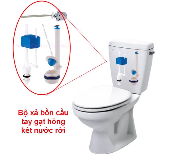 Bộ xả bồn cầu gạt hông két nước rời VS010704 - Giải Pháp Chấm Dứt Rò Rỉ, Tiết Kiệm Nước
