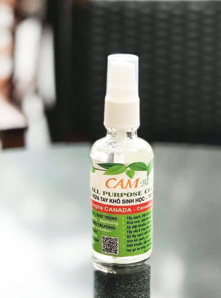 Nước rửa tay khô và tẩy rửa diệt khuẩn sinh học đa năng Cam Bio 50ml