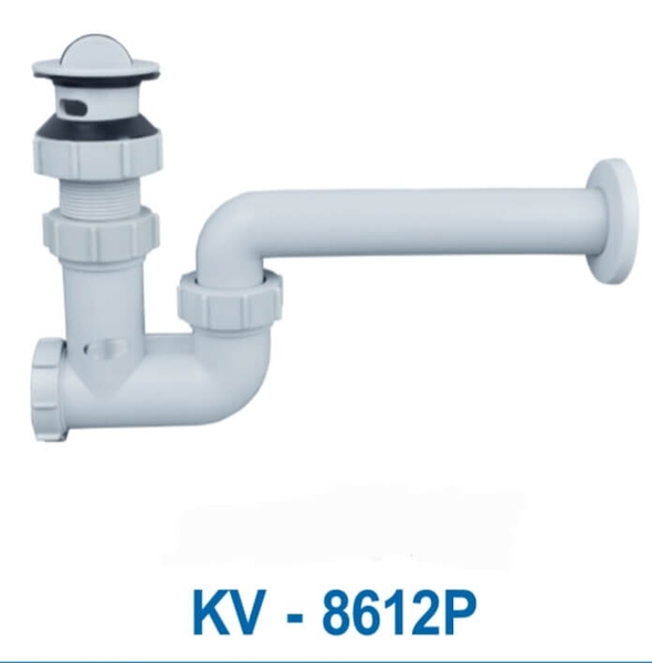 Bộ Xả Lavabo Lật Nhựa PP Xám (Bịch) kiva - KV-8612P (mua 10 tặng 1)