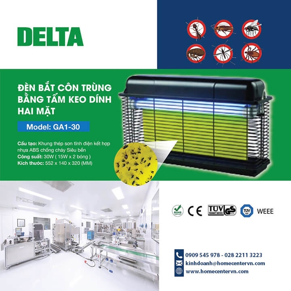 GA1-30- Đèn diệt côn trùng Delta GA1-30